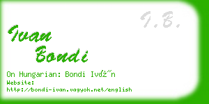 ivan bondi business card